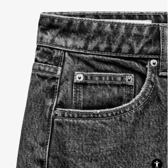 ZARA TRF MID-RISE DENIM SHORTS - BERMUDA SHORTS 90s - Picture 8 of 9